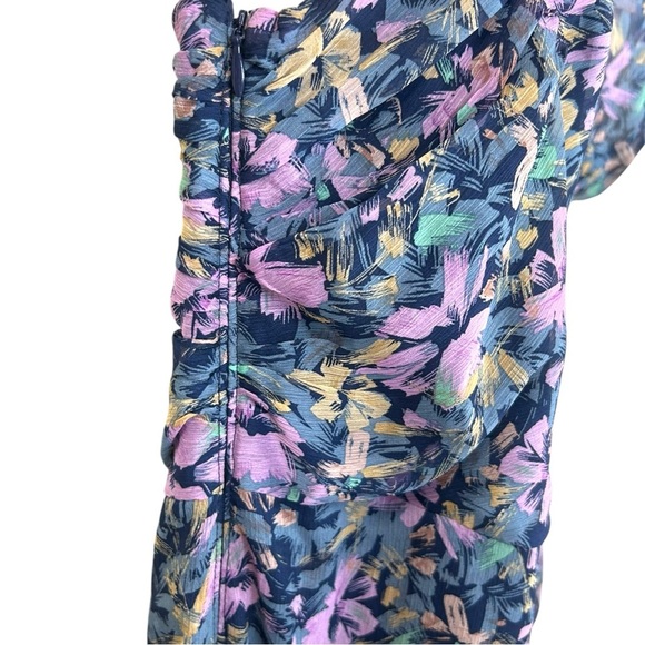 ASTR the Label - Women’s ‘Santorini’ Floral Maxi Dress Asymmetric, Purple Small - Picture 11 of 12